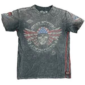 Affliction American Customs Tee Skull Graphic Mens Size Large